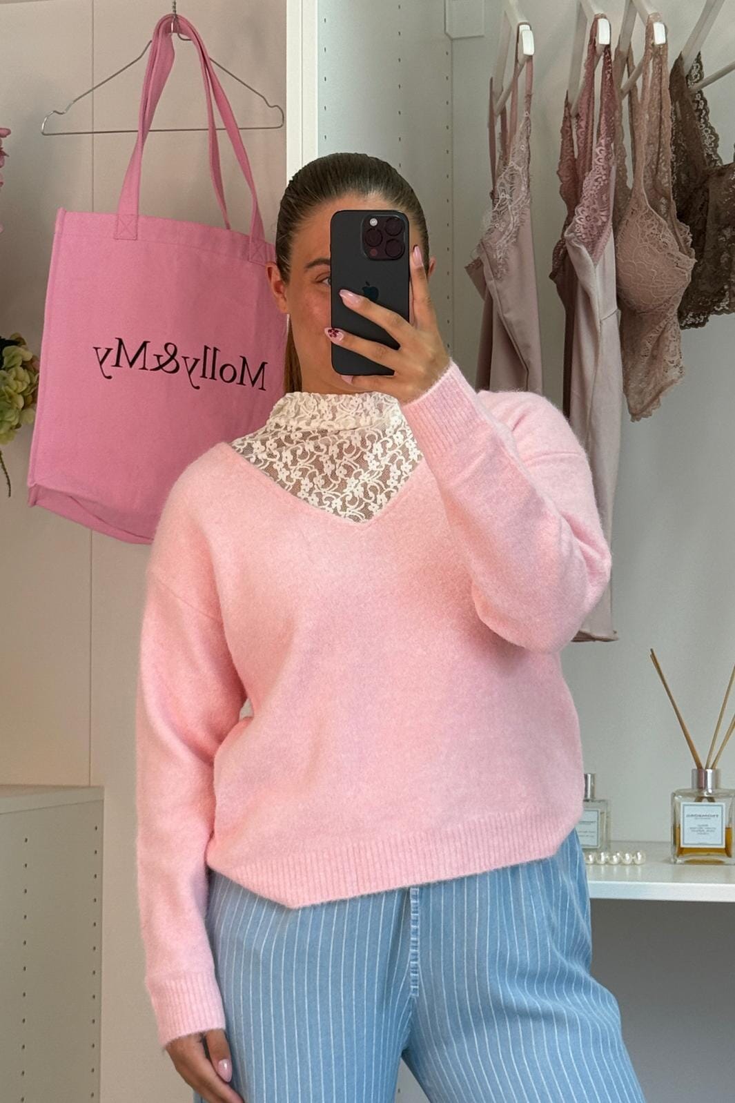 A-bee - Clarisse Striktrøjer - Pink Strikbluser