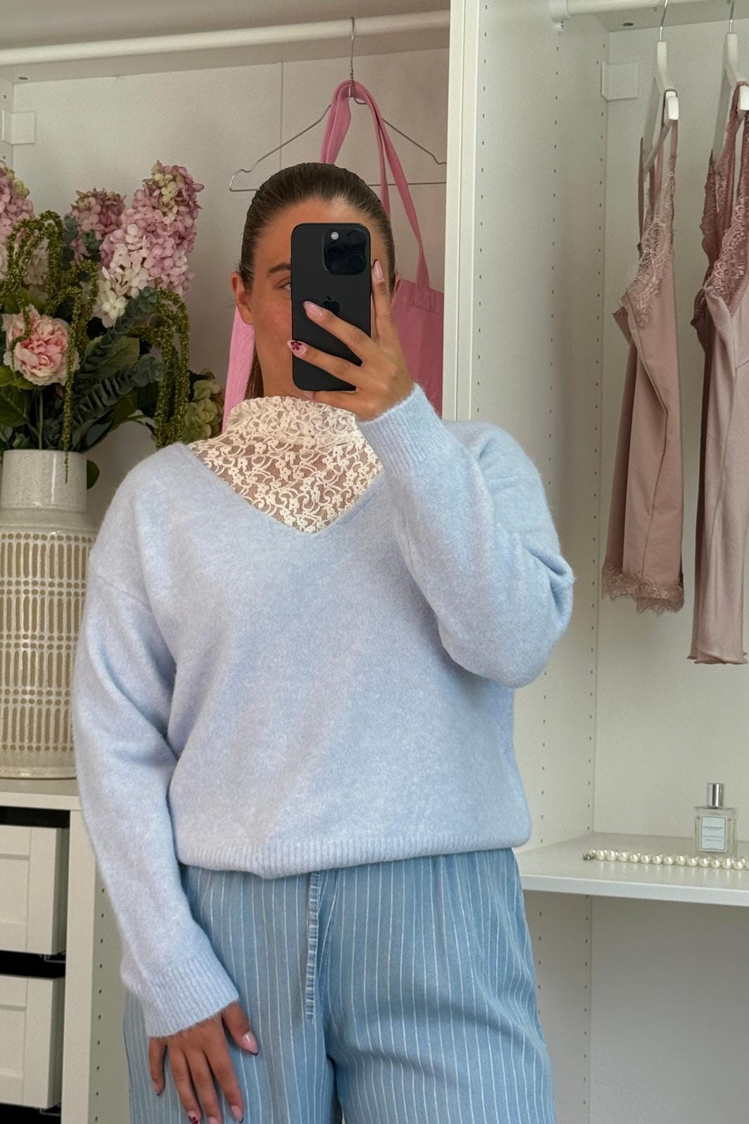 A-bee - Clarisse Striktrøjer - Sky Blue Strikbluser