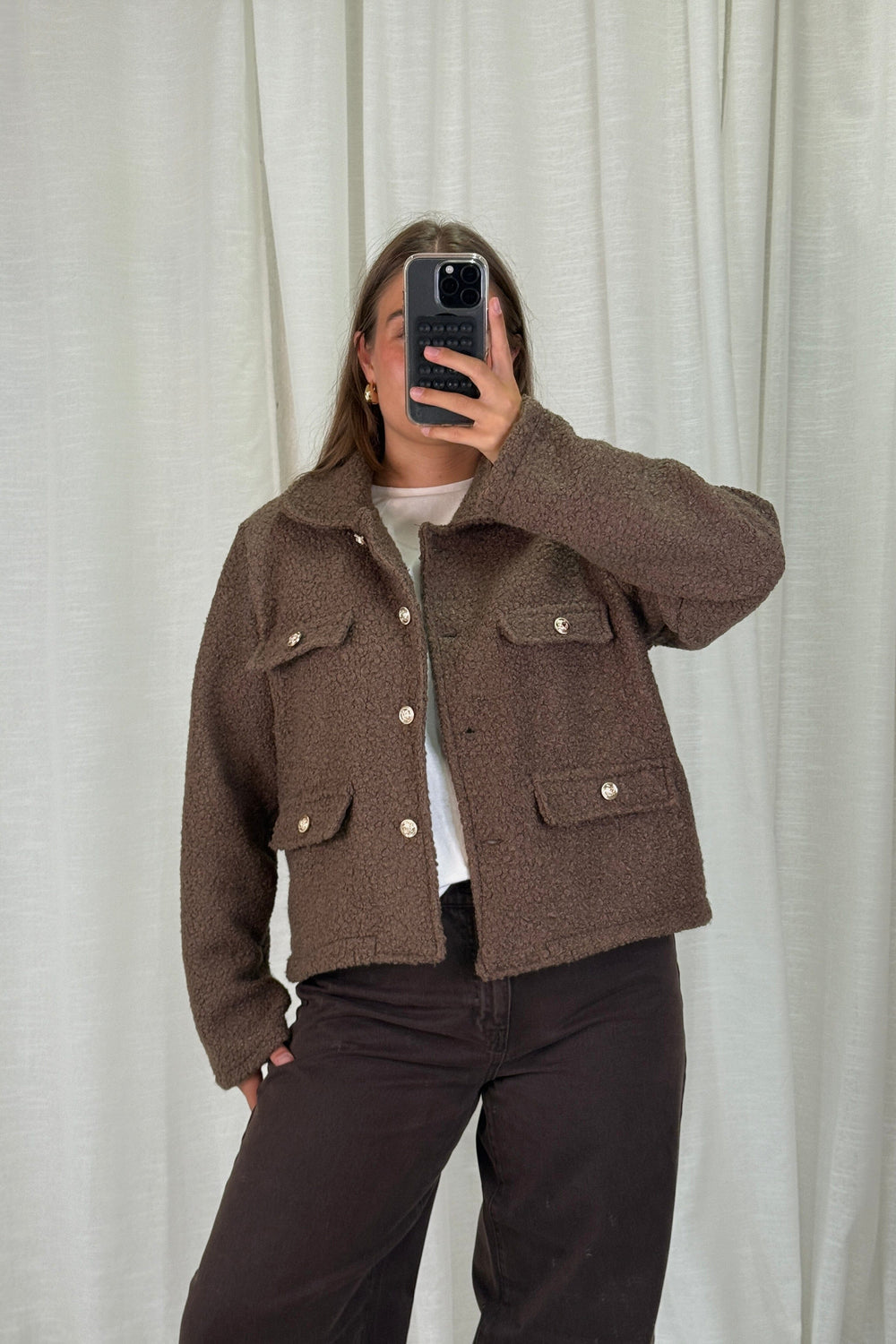 A-bee - Jasmin Jacket - Dark Brown Jakker