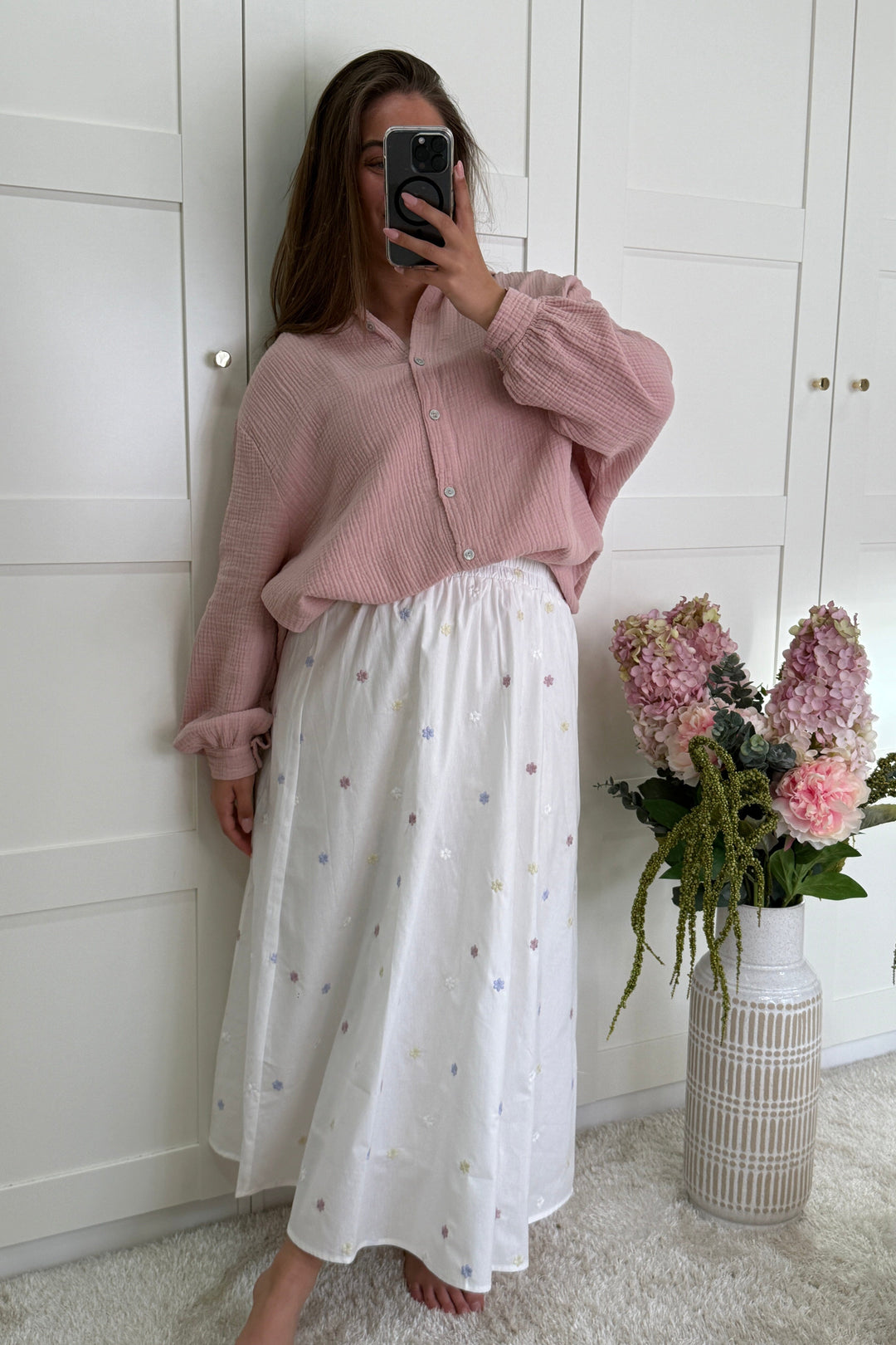 A-bee - Livia Nederdel - White Nederdele