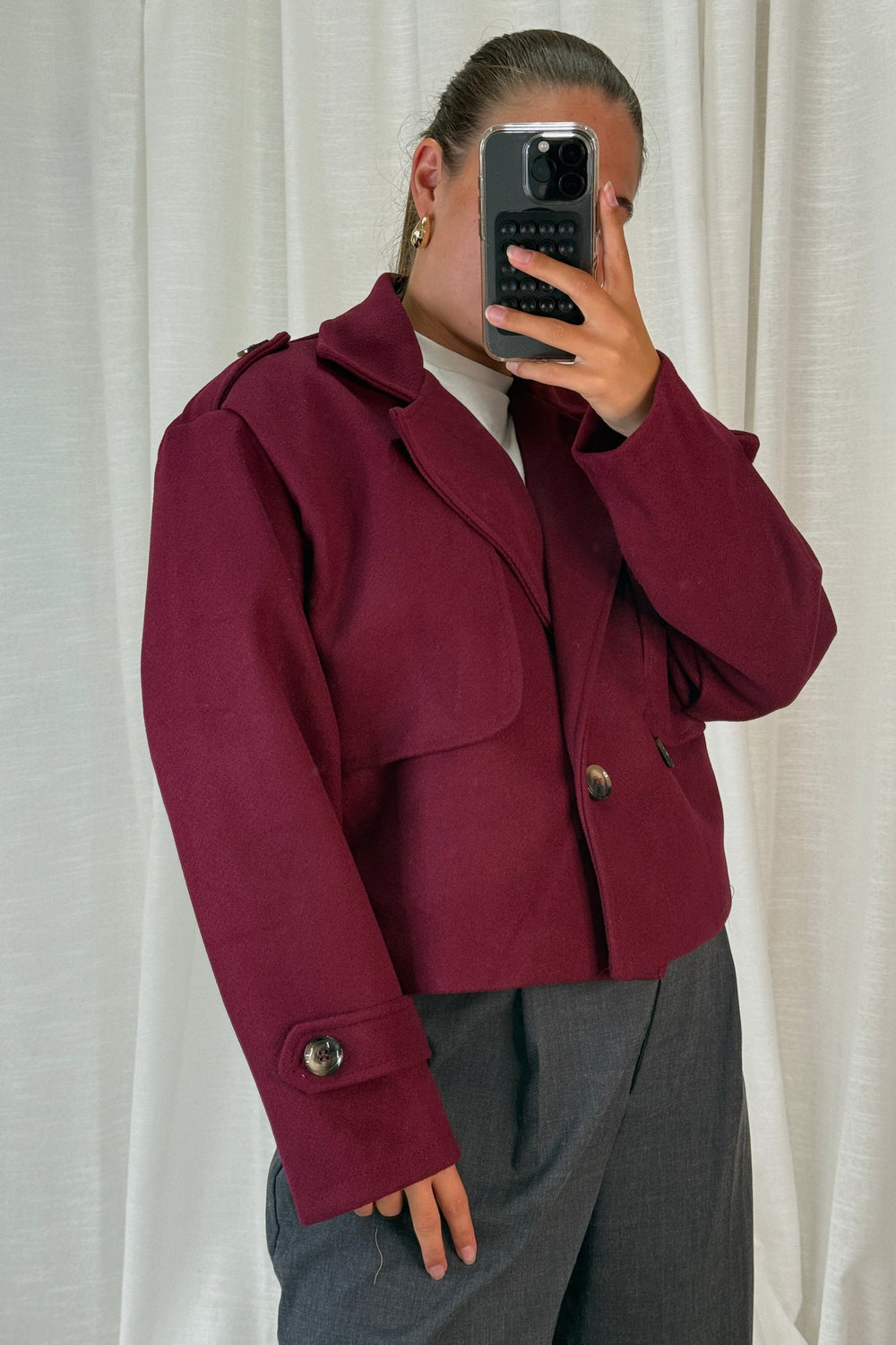 A-bee - Naomi Jacket - Burgundy Jakker