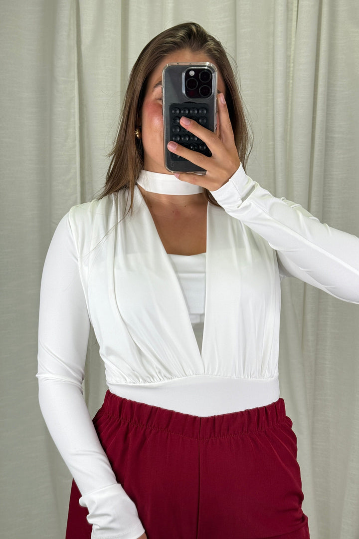 A-bee - Rakel Bodystocking - White Bodystockings