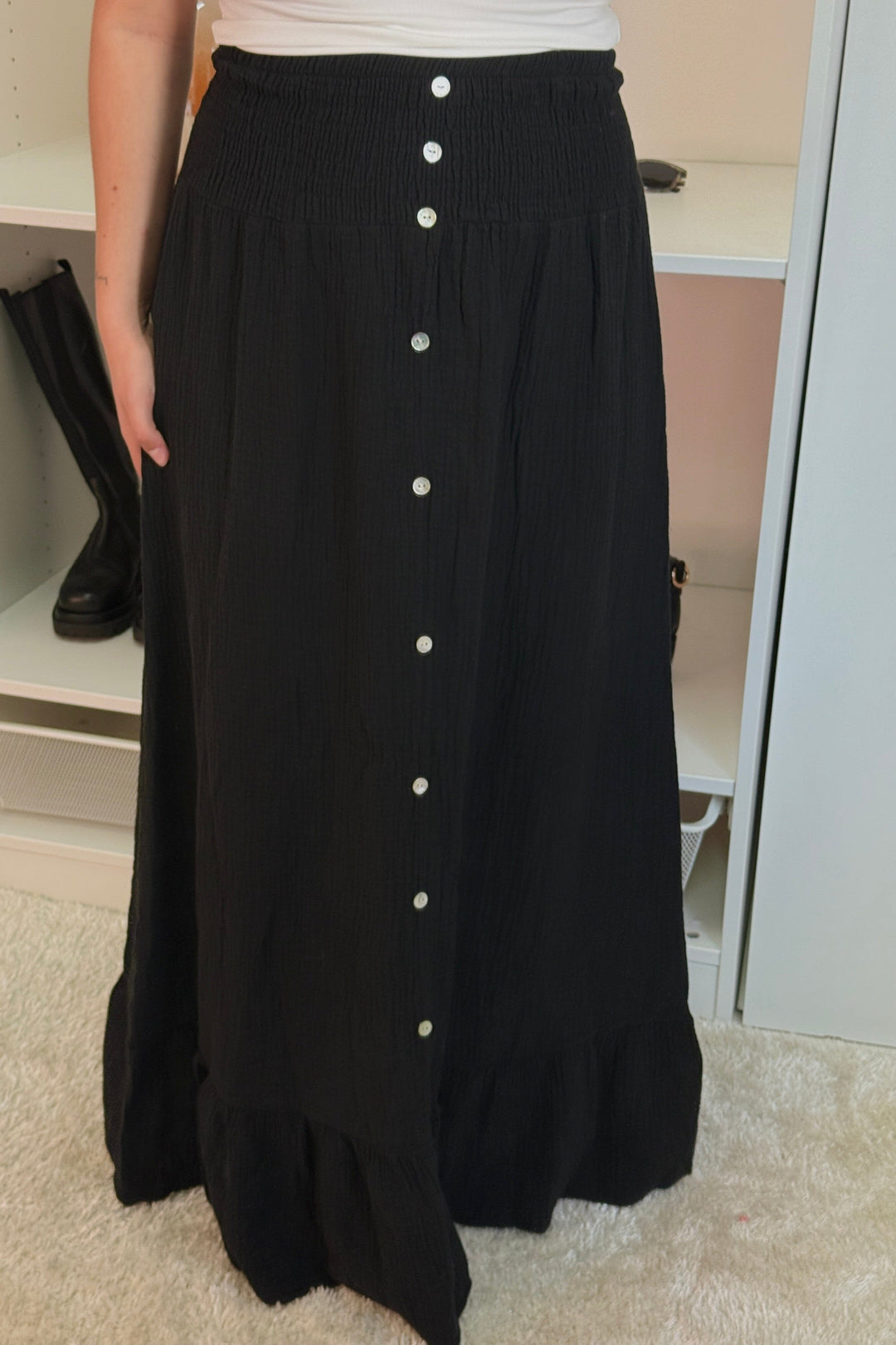 A-bee - Stine Skirt - Black Nederdele