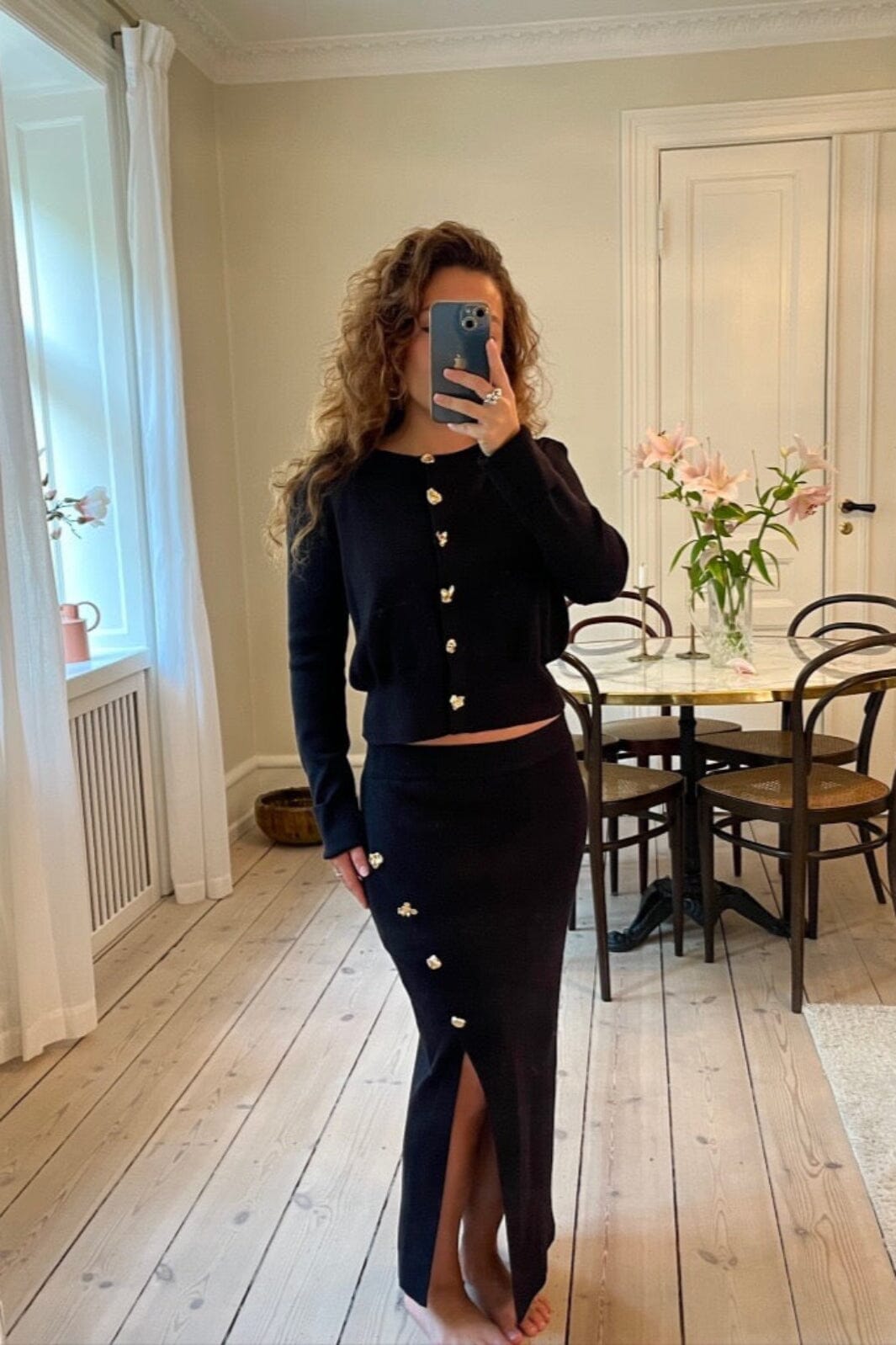 A-bee - Summer Skirt - Black Nederdele