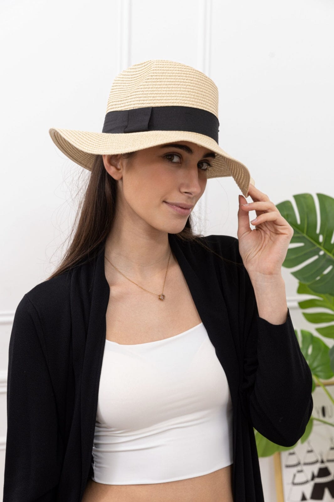 Anobel Copenhagen - Faux Straw Panama Hat Xm3475 - Beige Hatte