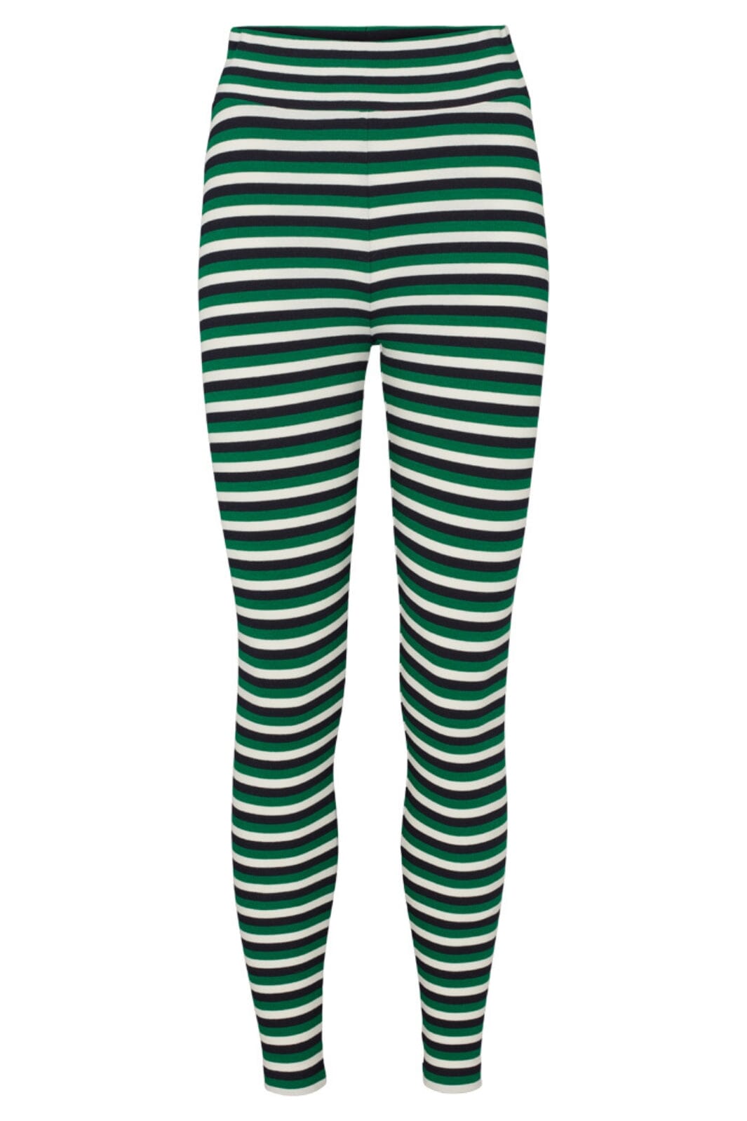 Basic Apparel - Ludmilla Tights Gots - 654 Green Jacket / Black / Whisper White Leggings