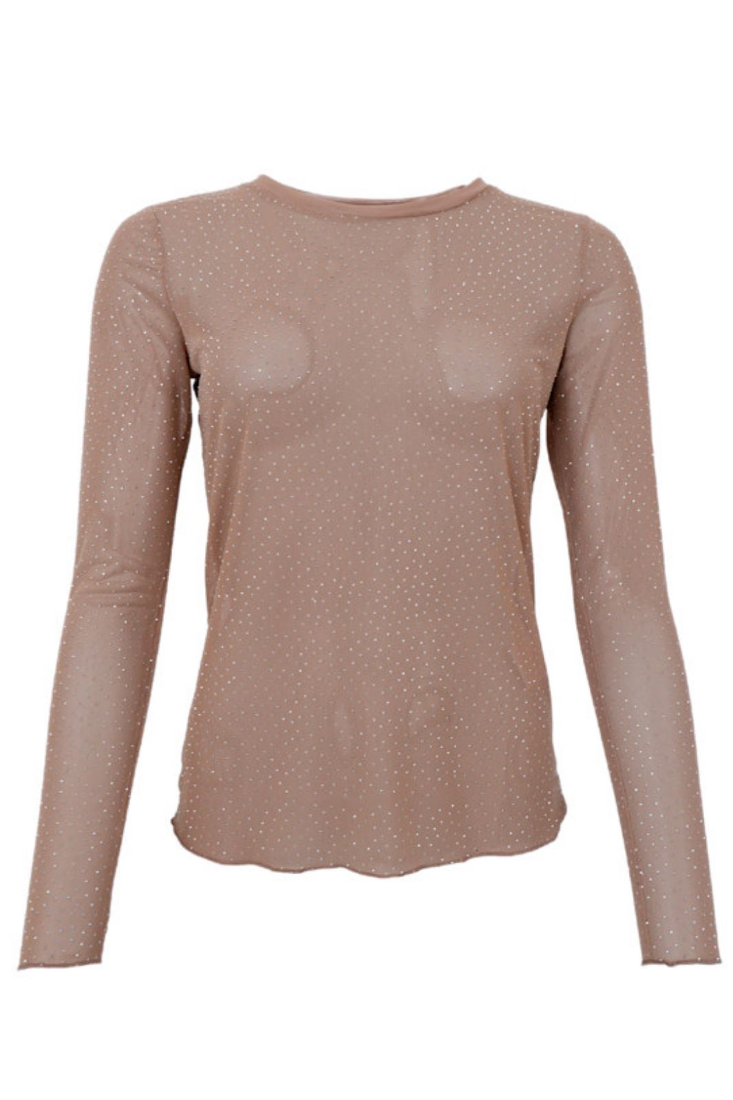 Black Colour - Bcalexis Tee W/Stones 40746 - Shirts - Latte T-shirts