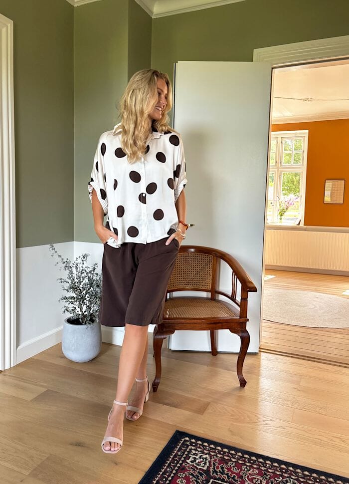 Black Colour - Bccasba Long Shorts 41009 - Coffee Shorts