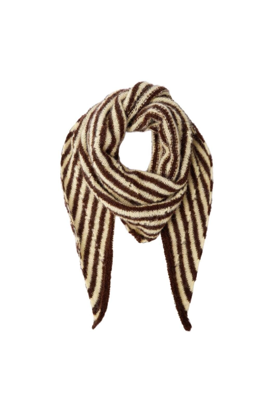 Black Colour - Bcdell Mini Stripe Scarf 208394 - Mocca Tørklæder