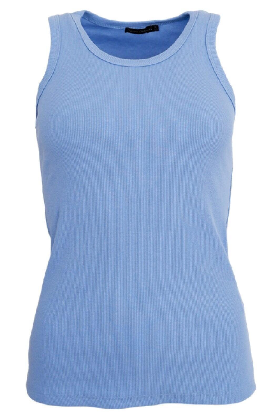 Forudbestilling - Black Colour - Bcena Rib Tank Top - Lt. Blue T-shirts