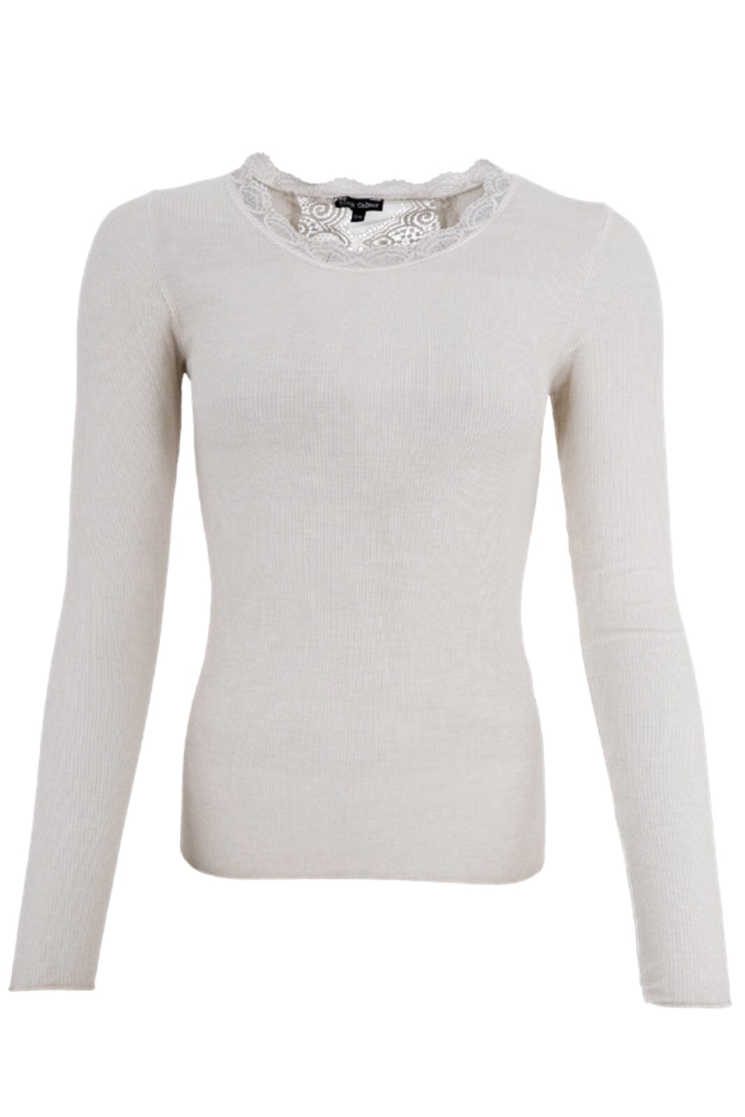 Black Colour - Bcivy Rib L/S Blouse - Ivory Bluser