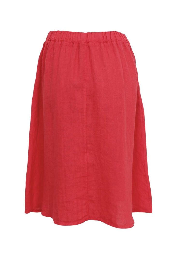 Black Colour - Bcmelina Short Linen Skirt 40910 - Red
