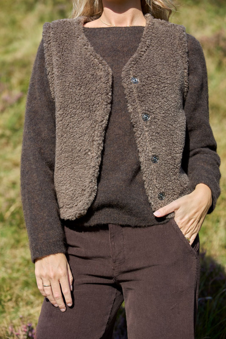 Black Colour - Bcteddy Vest 40939 - Taupe