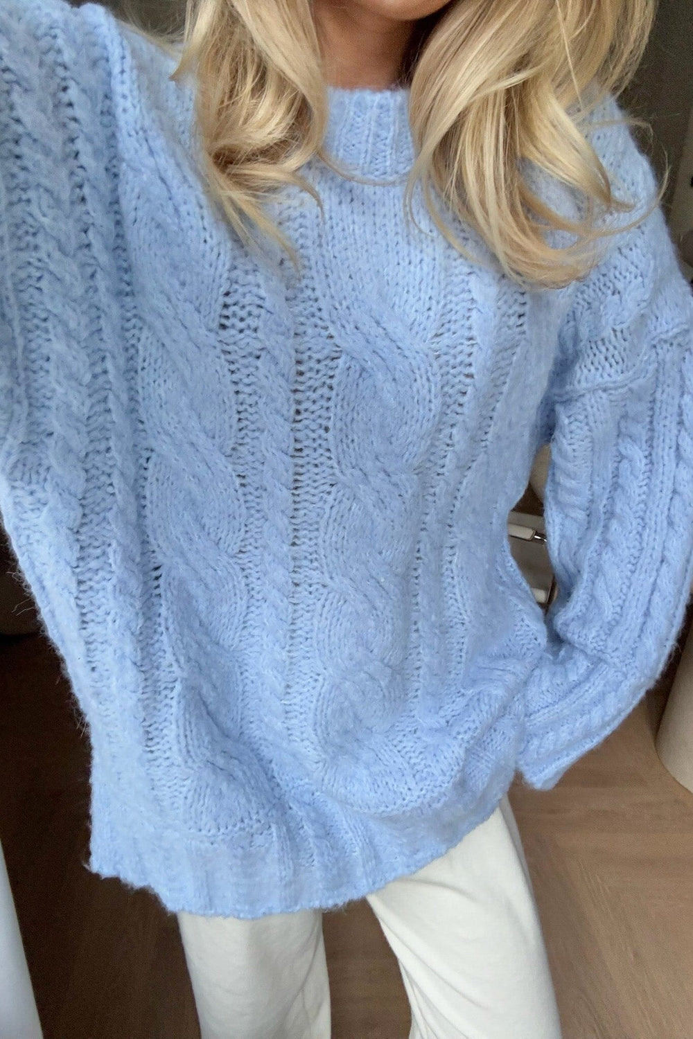 BYIC - Kikiic Sweater - lblue Light Blue Strikbluser