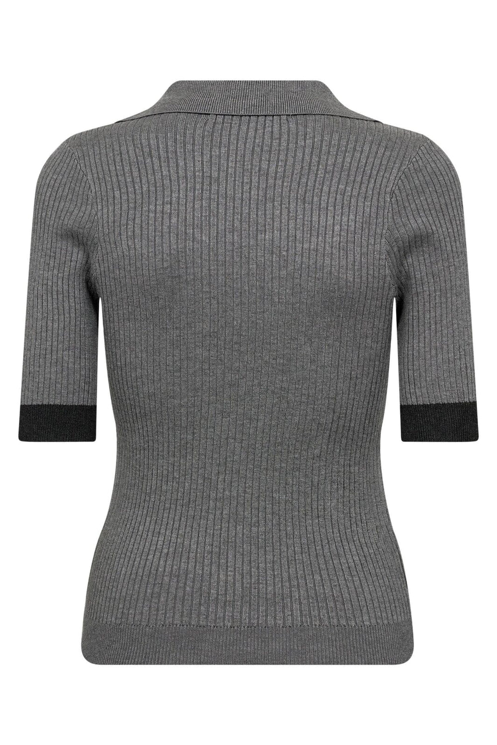 Co´Couture - Bonnycc Polo Ss Knit 32205 - 139 - Mid Grey