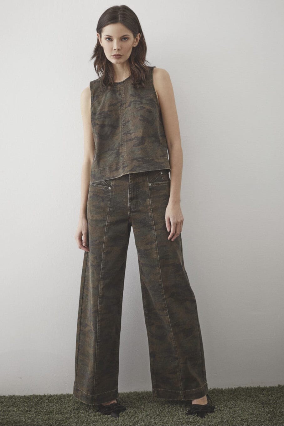 Co´Couture - Camoucc Denim Wide Jeans 31588 - 77 - Camouflage Bukser