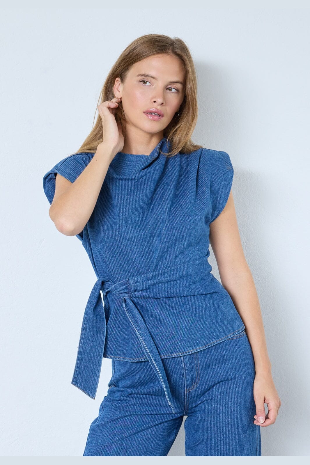 Co´Couture - Kimmycc Pleat Top 45001 - 555 - Dark Denim