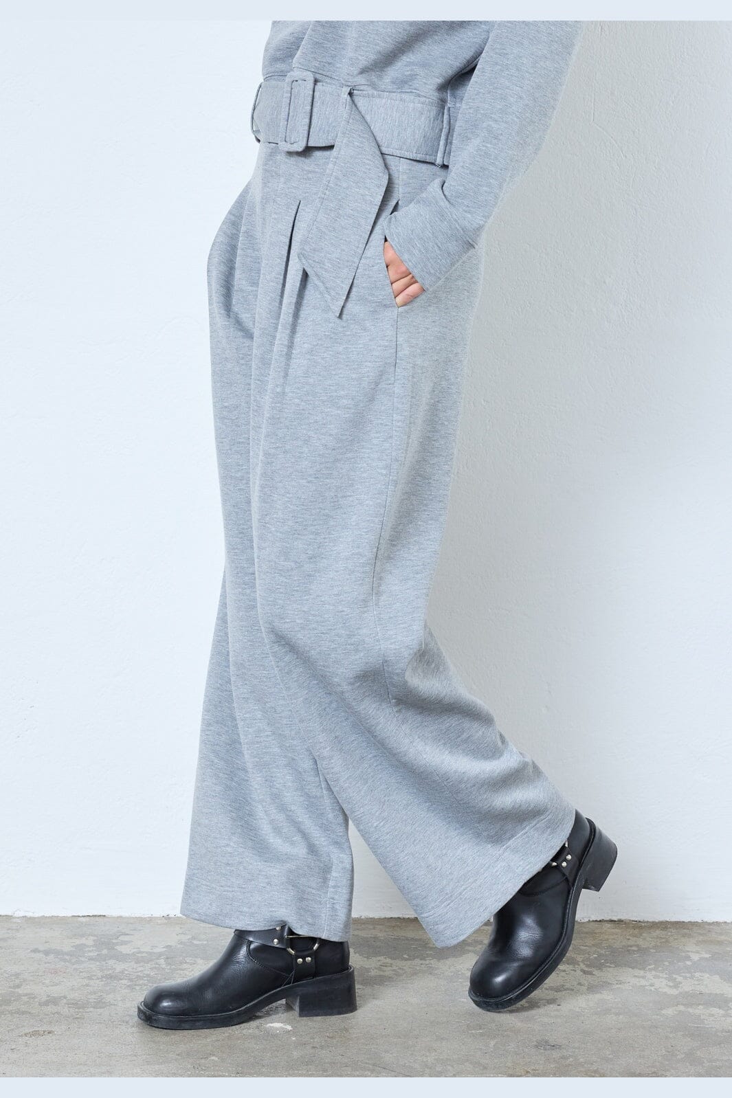 Co´Couture - Lancecc Pleat Sweatpant 41020 - 57 - Grey Melange