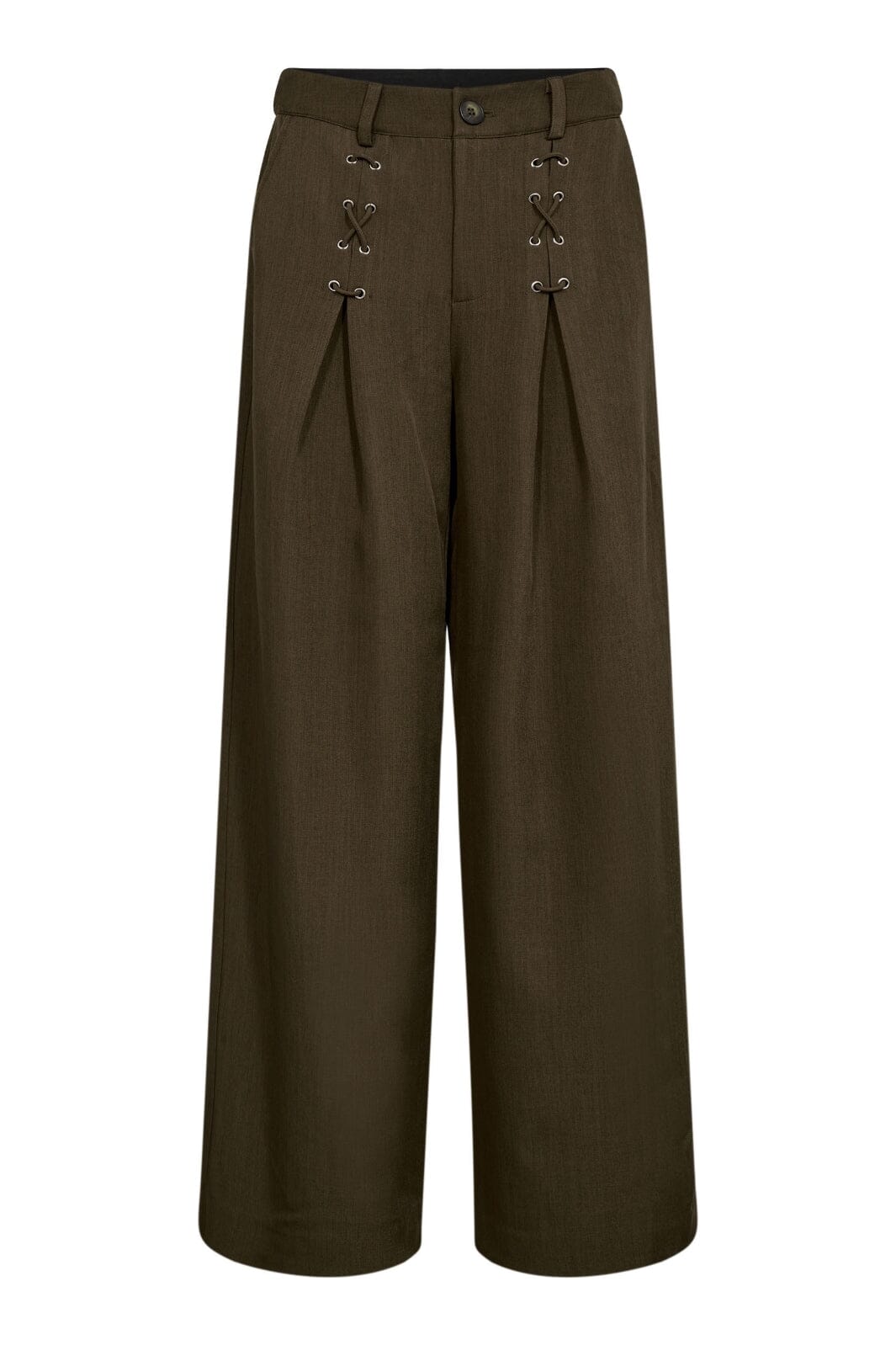 Co´Couture - Lunacc Eyelet Wide Pant 31554 - 69 - Military Olive