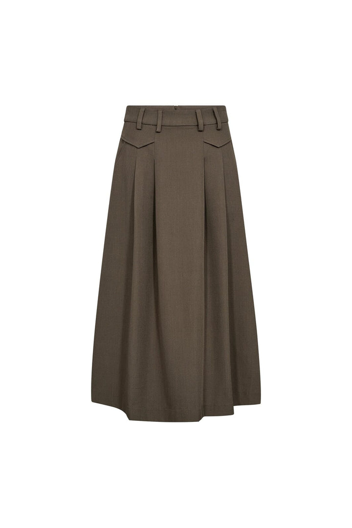 Co´Couture - Lunacc Pocket Pleat Skirt 34222 - 154 - Walnut