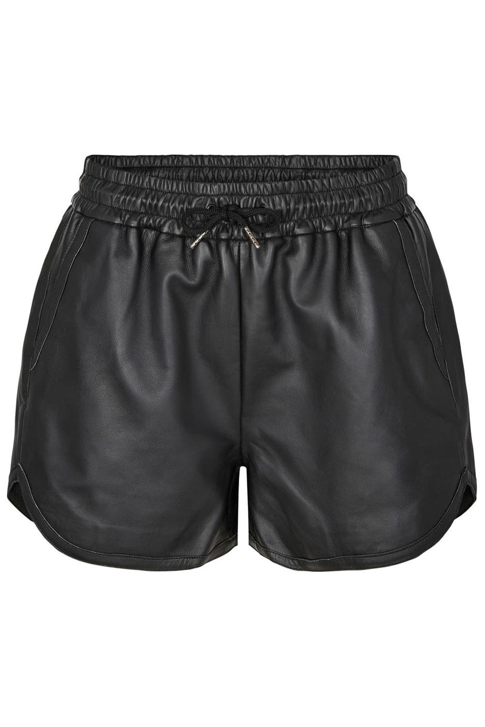 Co´couture - Phoebe Leather Crop Shorts - Black Shorts