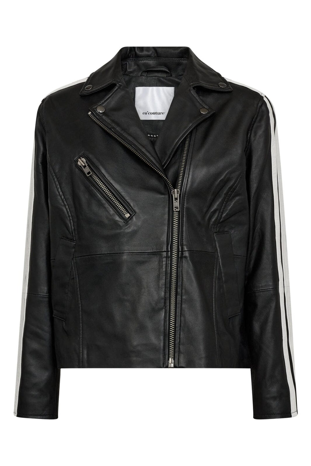 Co´Couture - Phoebecc Leather Race Jacket 30336 - 96 - Black