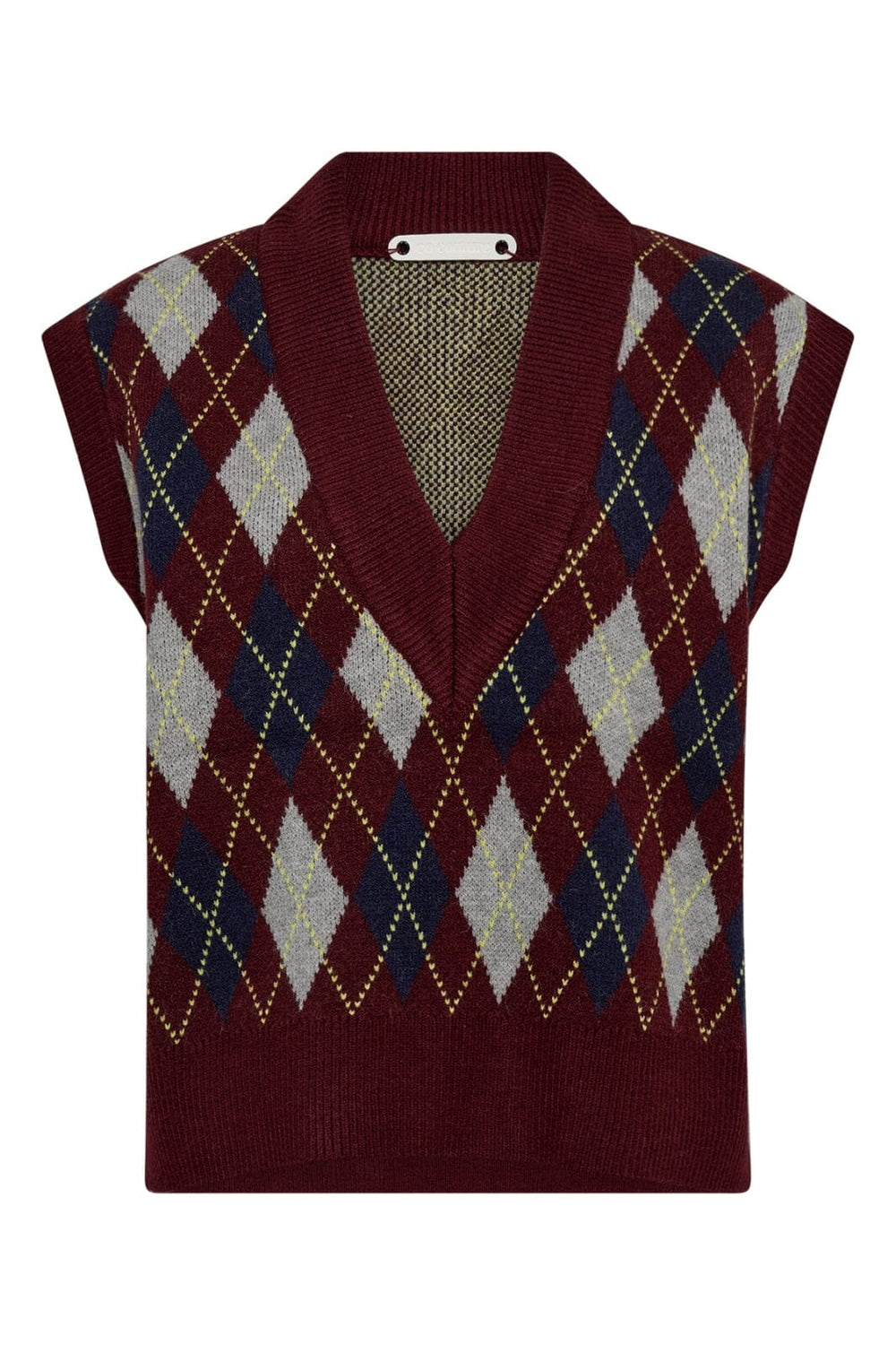 Co´Couture - Rowcc Check Vest 32213 - 87 - Winered