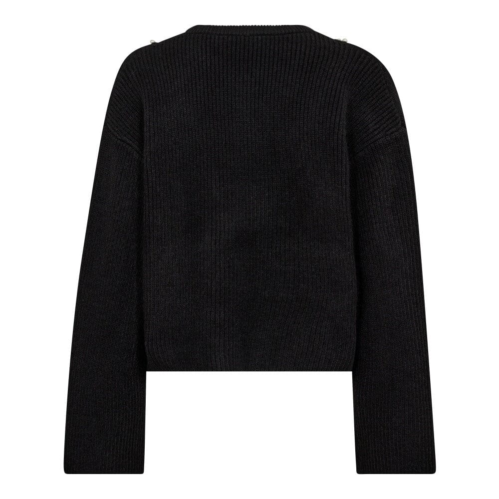 Co´Couture - Rowcc Rib Pearl Knit 32216 - 96 - Black