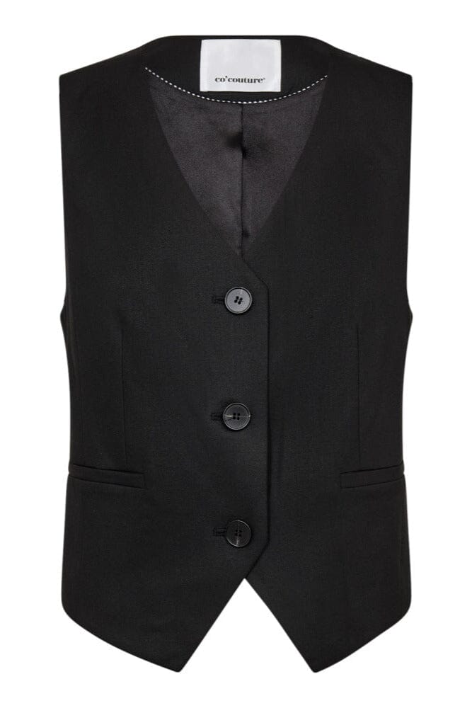 Co´Couture - Sibellecc Open Back Vest 30378 - 96 - Black Frakker