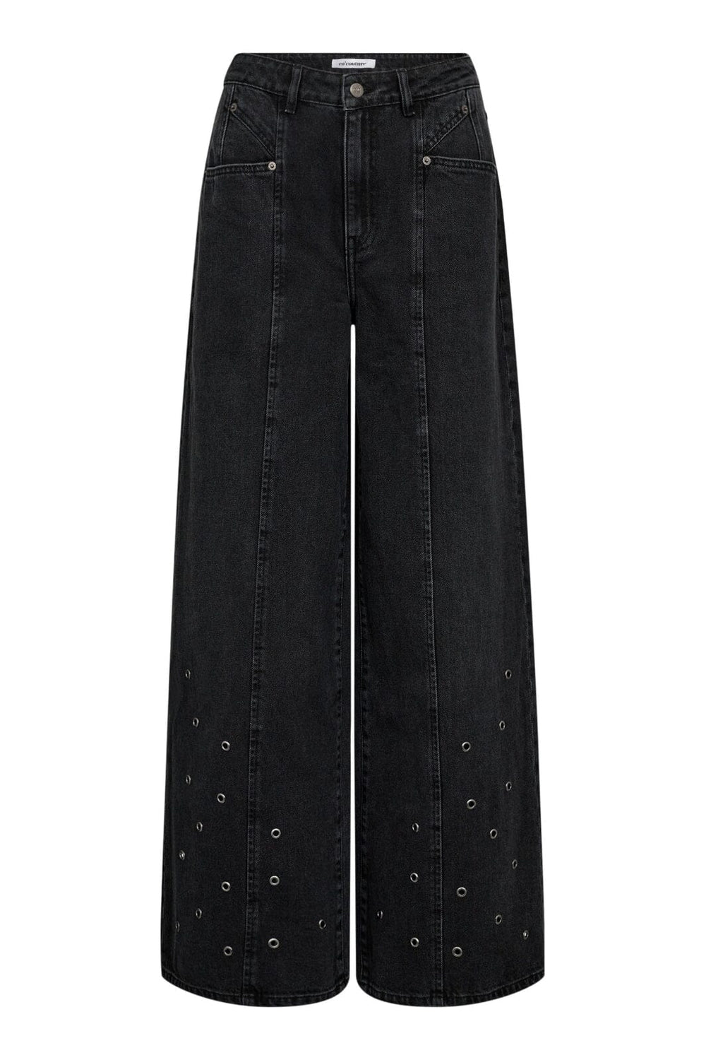 Co´Couture - Sifcc Eyelet Wide Jeans 31586 - 96 - Black