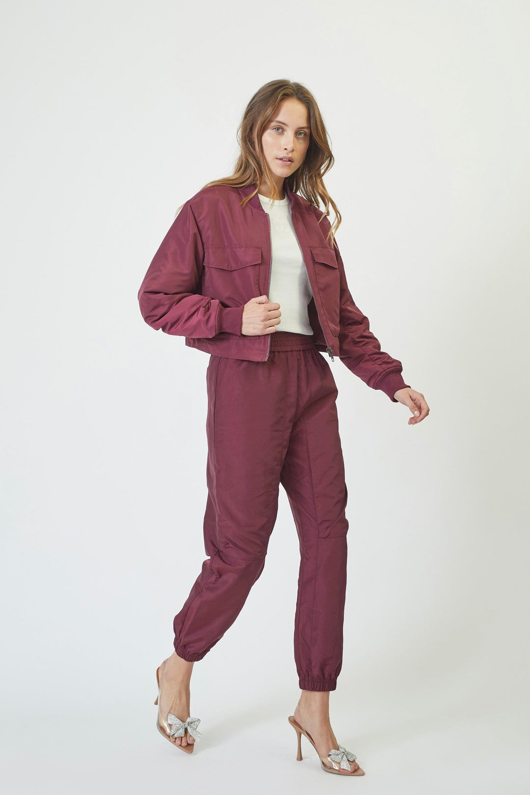 Co´Couture - Tricecc Crop Jacket 30060 - 87 - Winered Jakker