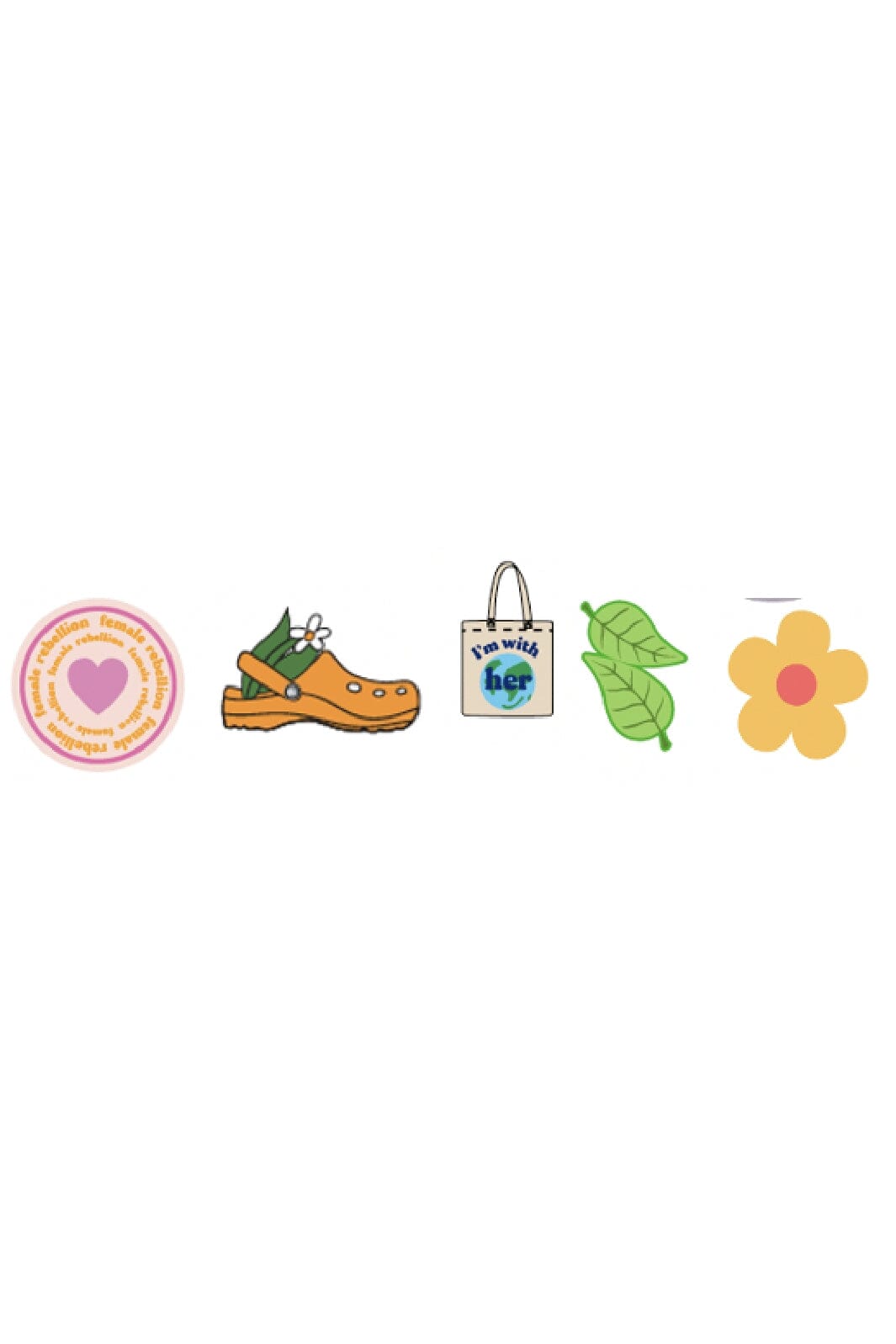 Crocs - Im with Her Pin Backer 5 Pack Tilbehør