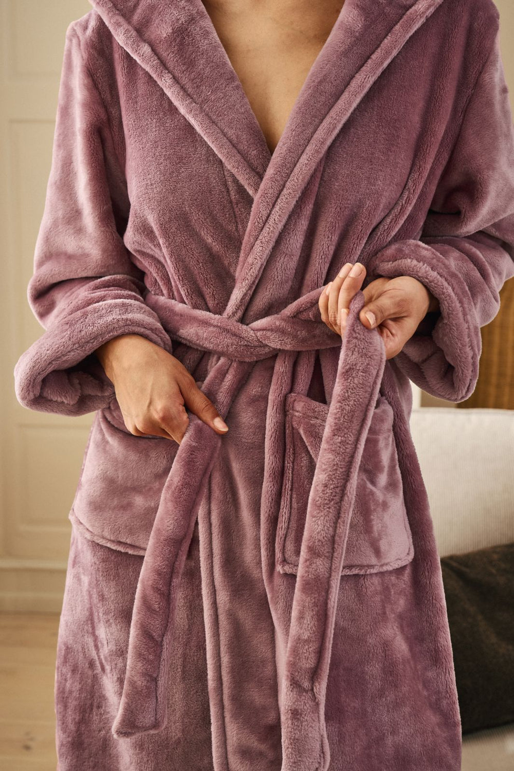 Decoy - Robe W/ Hood 88085-93 - 7200 - Rose Badekåber
