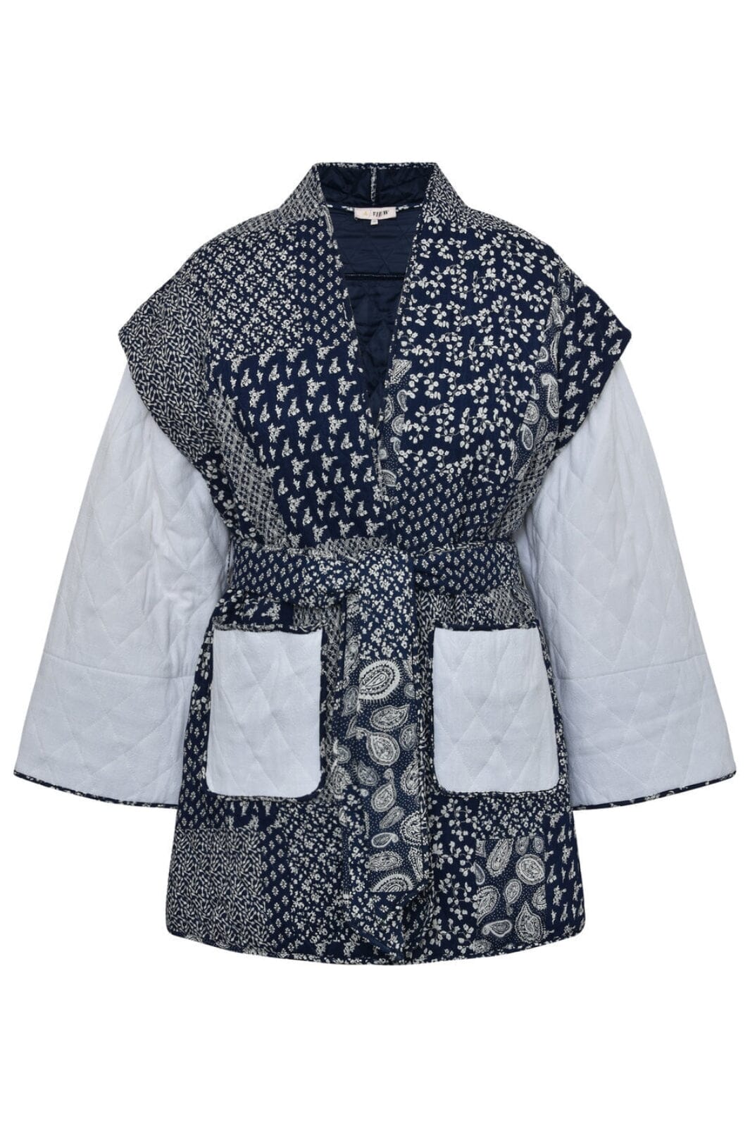 A-View - Katie Patch Jacket - 687 Navy/White