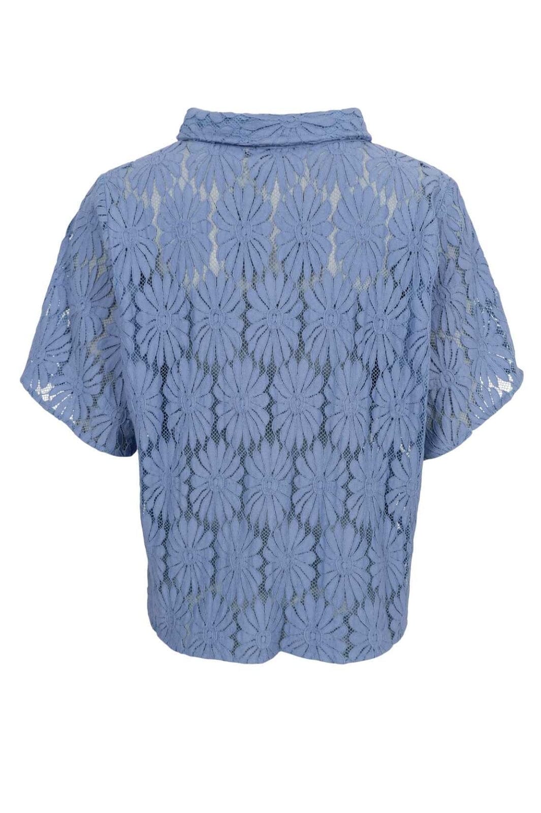 Black Colour - Bccosmos Ss Flower Shirt 40889 - Lt. Blue