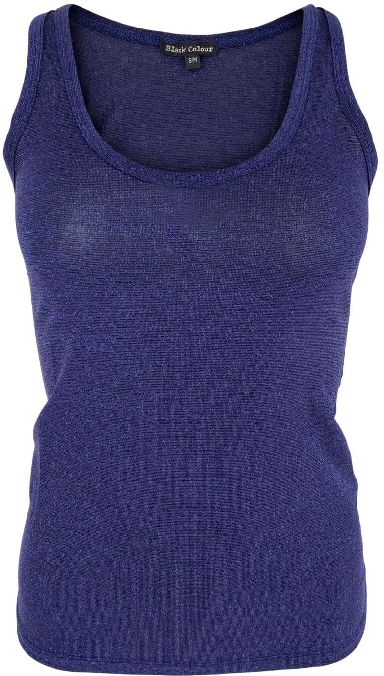 Forudbestilling - Black Colour - Faye Lurex Top - Navy (Start/Midt September) Toppe
