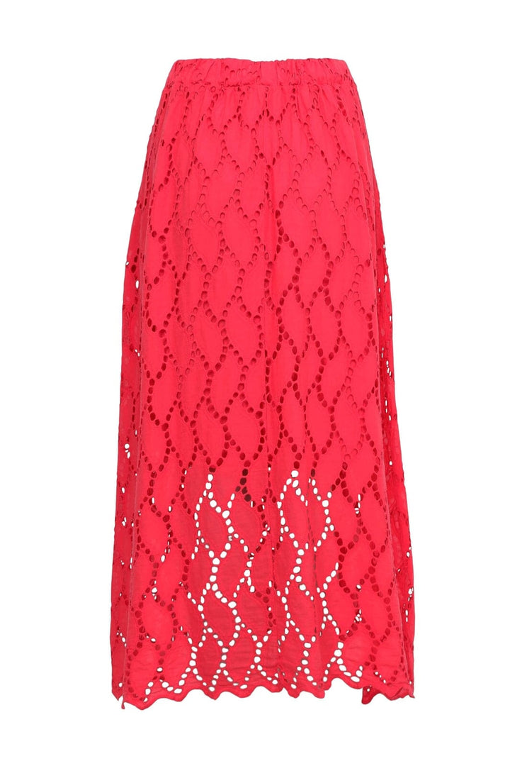 Black Colour - Bcfreya Cut Out Lace Skirt 40717 - Red