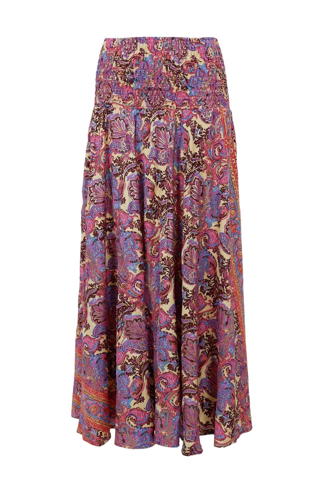 Black Colour - Bcluna Wide Smock Skirt 39217 - Royal Berry