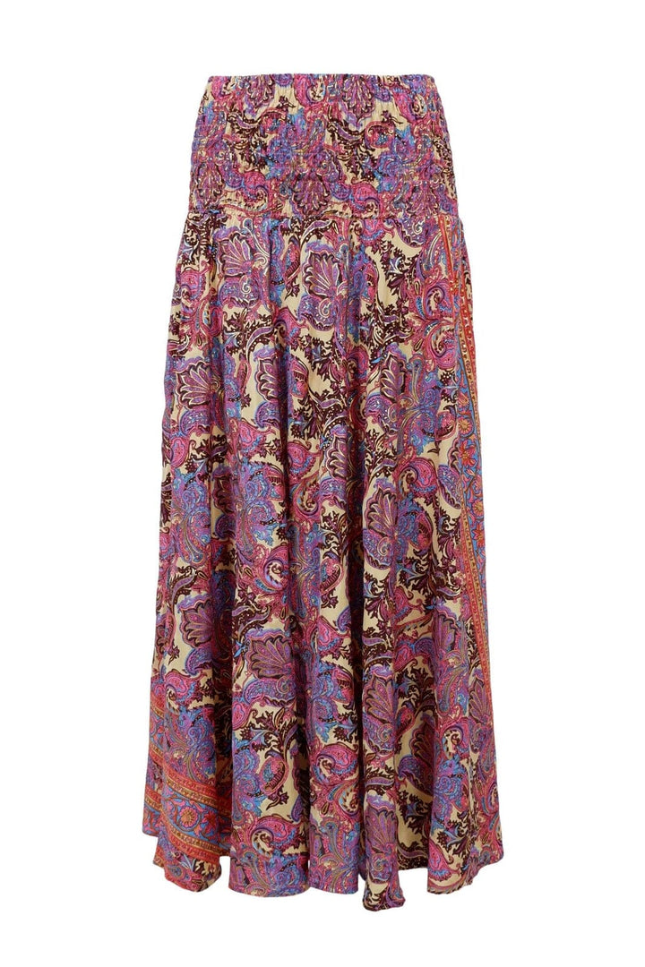 Black Colour - Bcluna Wide Smock Skirt 39217 - Royal Berry