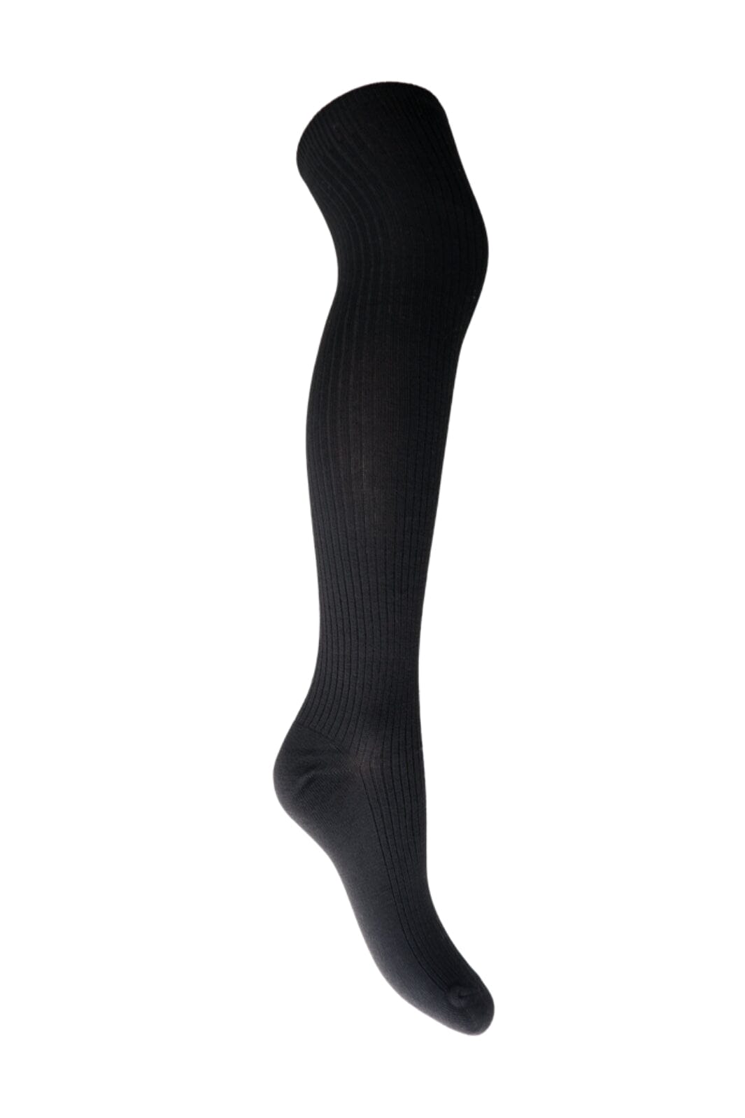 Forudbestilling - Black Colour - Bcmalika Kneehigh Rib Sock - Black Strømper