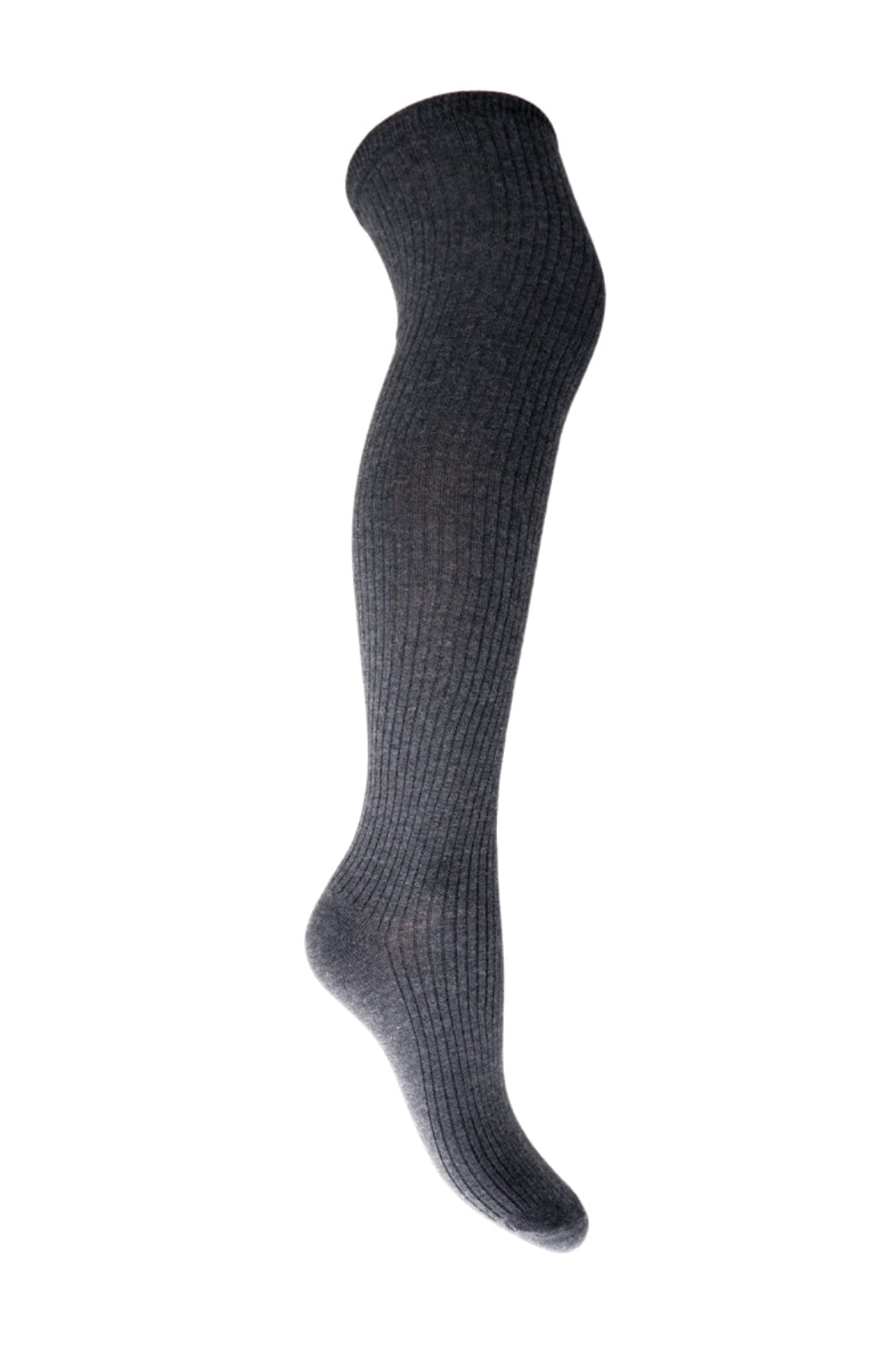 Forudbestilling - Black Colour - Bcmalika Kneehigh Rib Sock - Dk. Grey Strømper