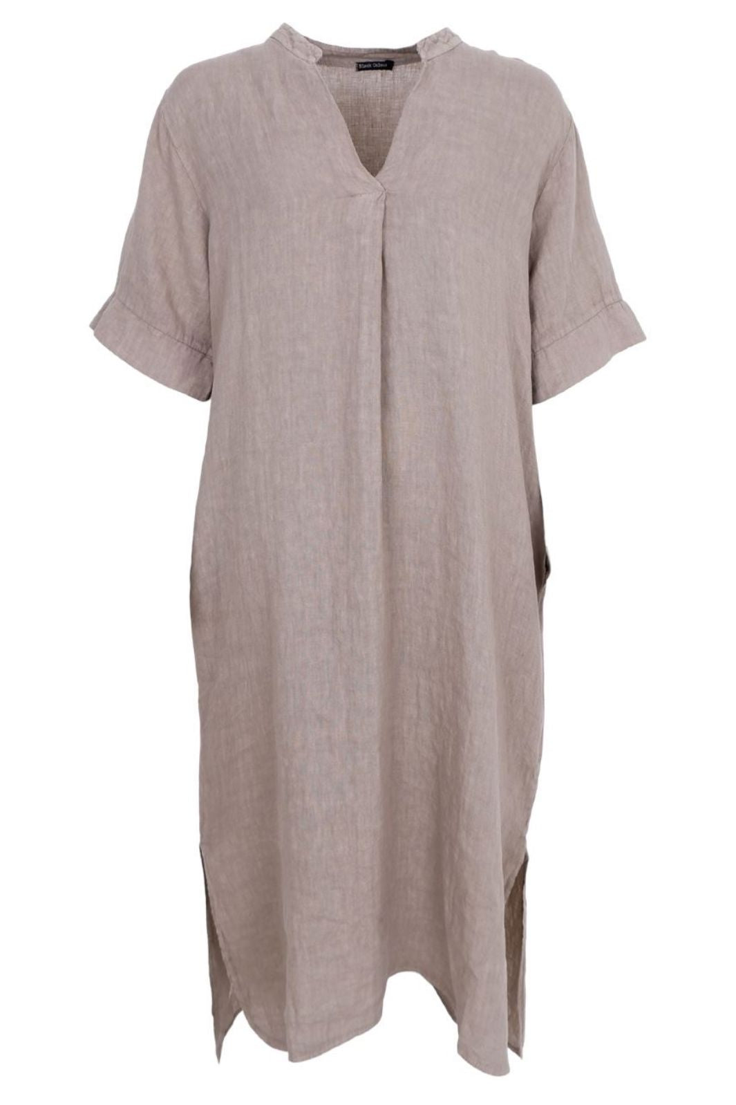 Forudbestilling - Black Colour - Bcmelina Long Linen Dress 40412 - Taupe Kjoler