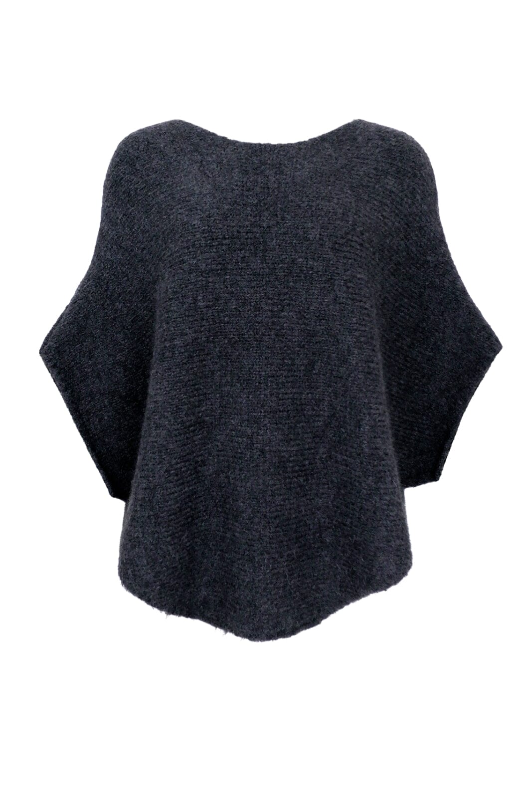 Forudbestilling - Black Colour - Bcpella Boucle Poncho - Dark Grey Ponchoer