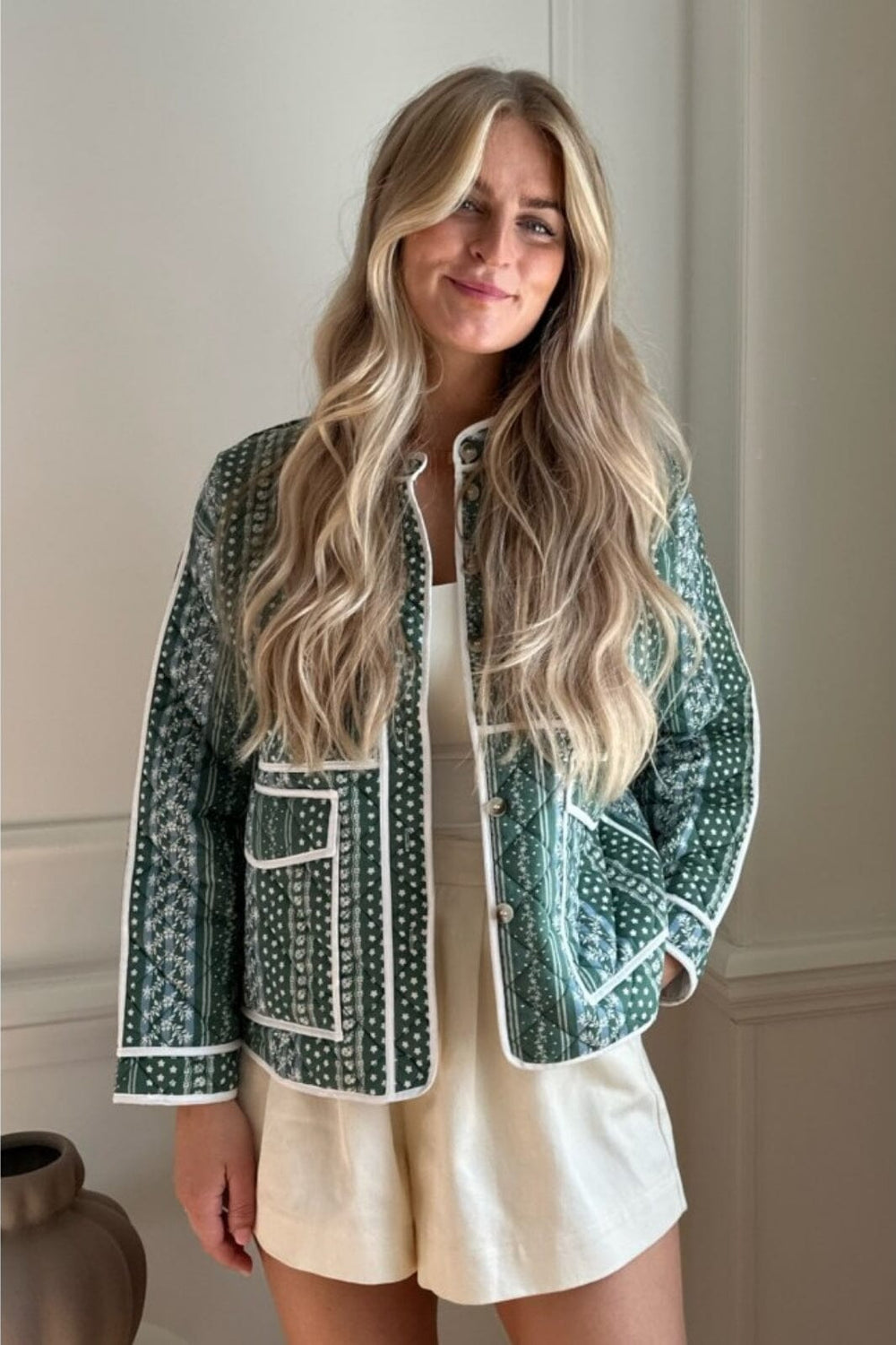 Forudbestilling - BYIC - Emmy Quilted Jacket Green Jakker