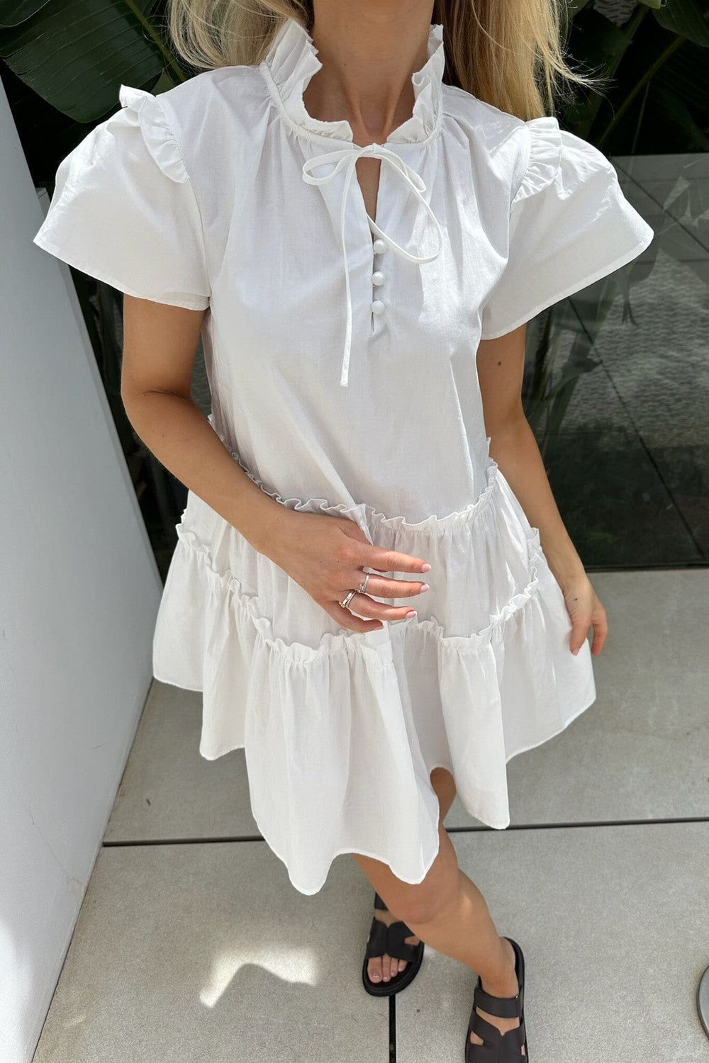 Forudbestilling - BYIC - Fridaic Dress - white White Kjoler