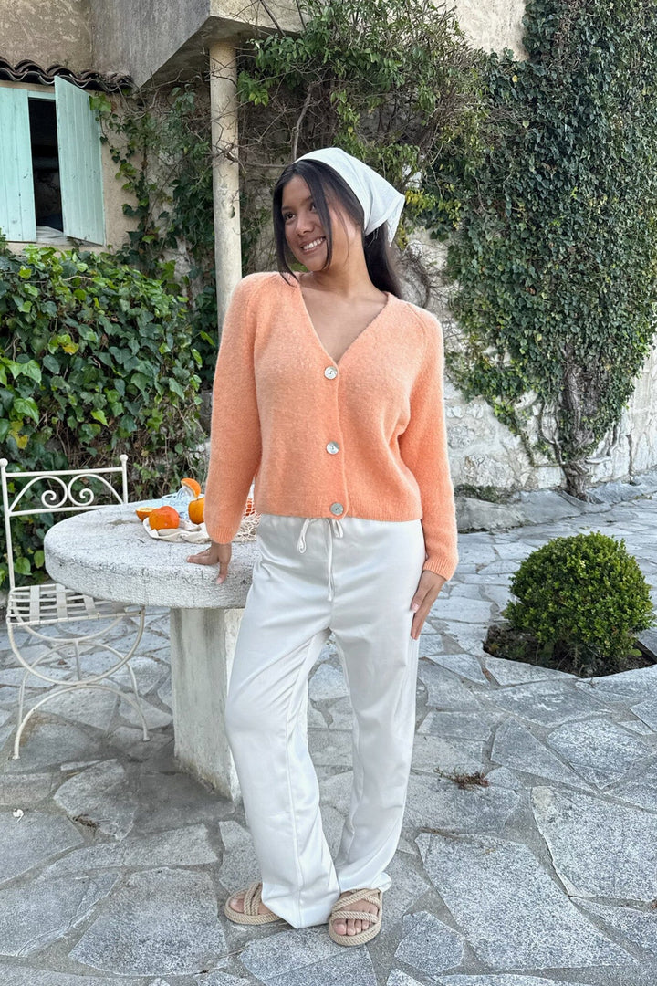 Forudbestilling - BYIC - Vickyic Cardigan 3339 - Orange Strikbluser