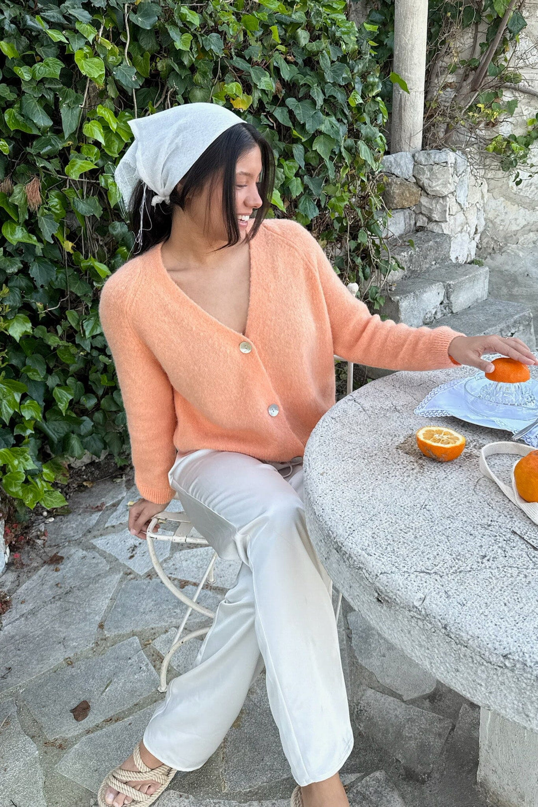 Forudbestilling - BYIC - Vickyic Cardigan 3339 - Orange Strikbluser