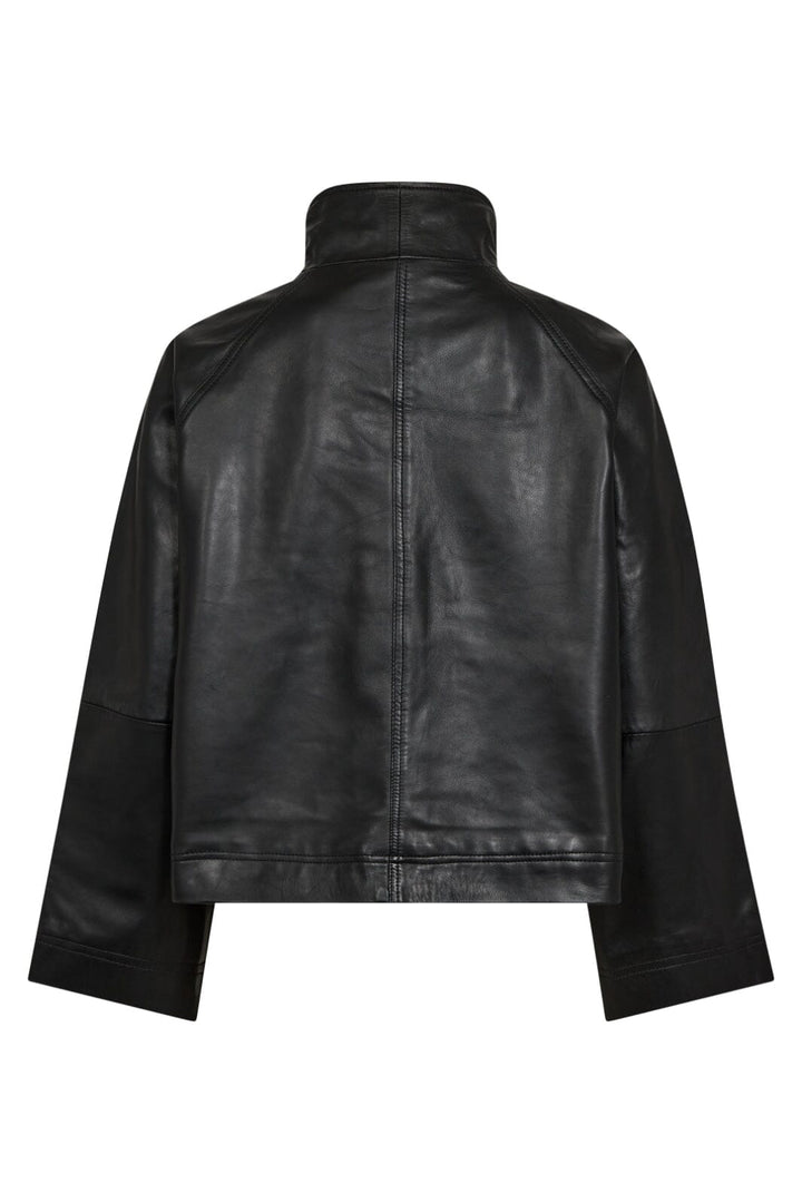 Forudbestilling - Co´couture - Phoebecc Leather Box Jacket 30260 - 96 Black Jakker