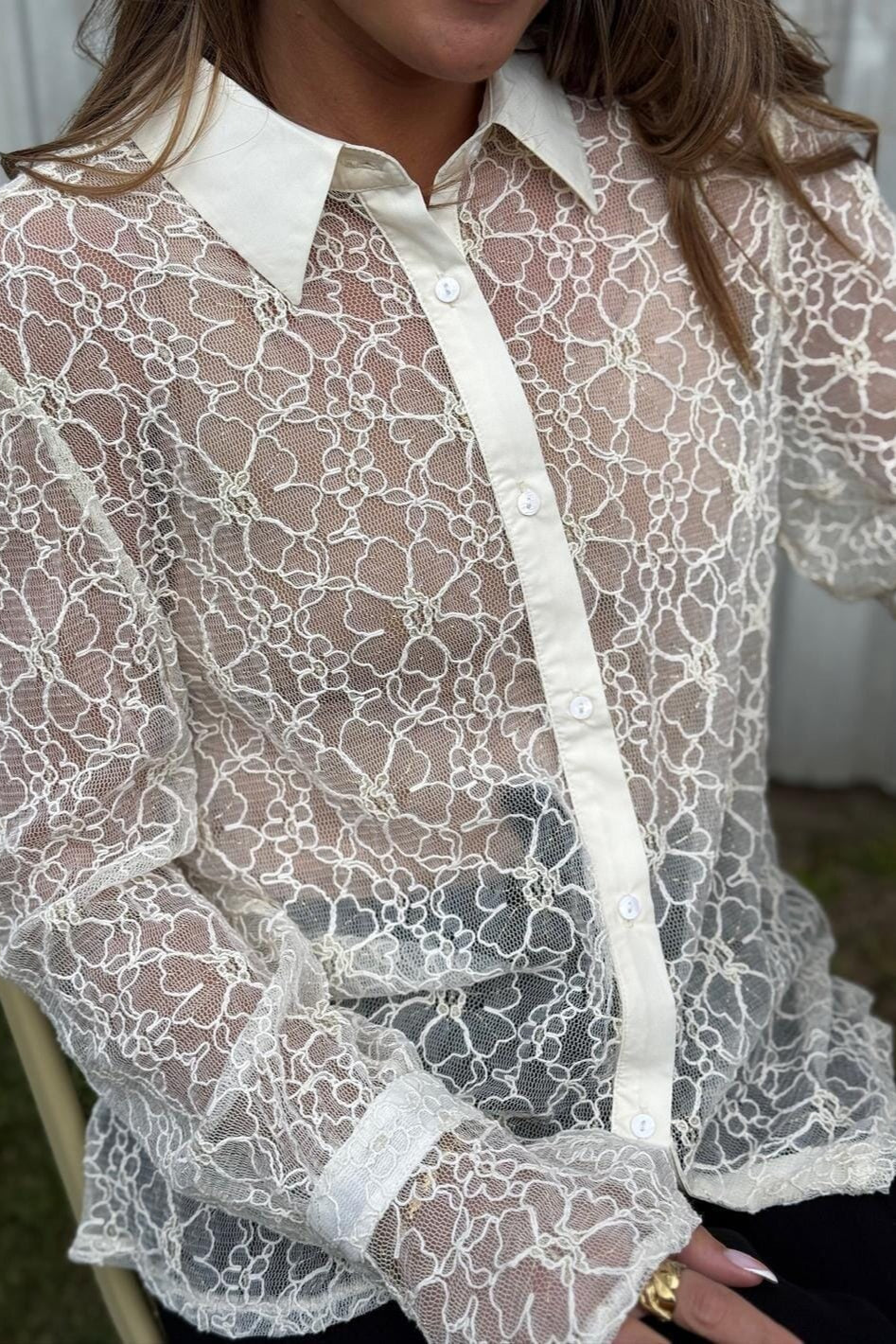 Forudbestilling - Dear Molly - Karina And Mia 158669C - Cream Skjorter