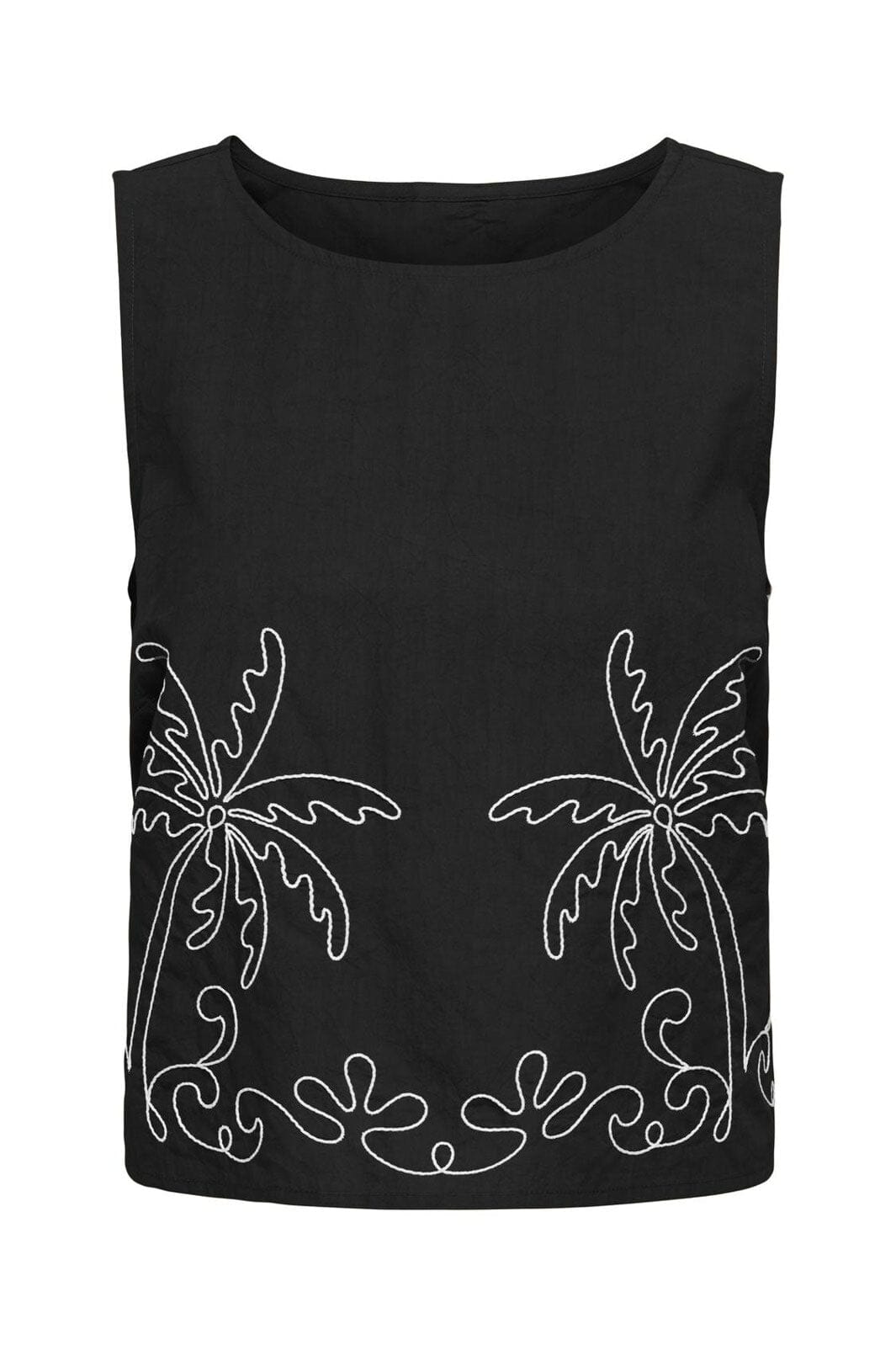 JDY - Jdyeliza Embroidery S/L Top - 4937536 Black Palm Embroidery